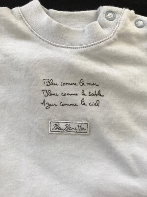 Jean Bourget (Франция) новый с Ярлыками синий/серый морской жизни Топ + шорты - новорожденный (54 см) - Изображение 1 из 4