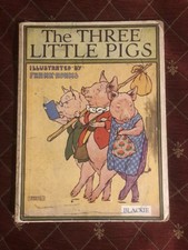 THE THREE LITTLE PIGS - Vintage Fairy Tale Book -  ILLUSTRATED BY FRANK ADAMS
