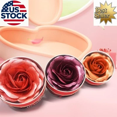 Paleta de mejillas con forma de flor rubor maquillaje facial suave de larga duración rosa iluminar Foto 1 de 4