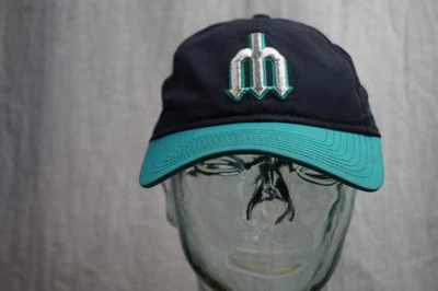 Бейсболка Seattle Mariners кепка с ремешком темно-синяя бирюзовая с вышитым логотипом трезубец - Изображение 1 из 4
