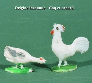 Origine inconnue, animaux de ferme, coq et canard, plastique 1/35 - Bild 1 von 1