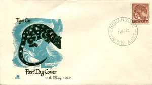 1960 Tiger Cat 8d - Royal FDC Blue/Black - Picture 1 of 2
