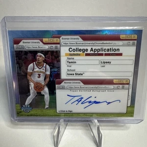 2024-25 Bowman Chrome College Application Tamin Lipsey ROOKIE ON CARD AUTO - Bild 1 von 10
