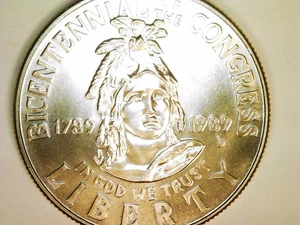 1789 1989 D Bicentennial Of The Congress Half - Picture 1 of 2