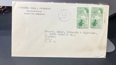 Uncommon Bermuda Sc. 101 on 1935 cover from Hamilton to Ontario - Image 1 of 4