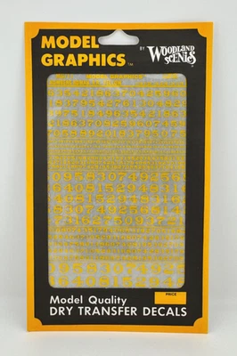 Woodland Scenics MG711 Numbers Roman RR Yellow-Dry Transfer Decals - Image 1 of 2