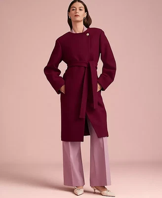 NUEVO ABRIGO MANGA GLOBO MEZCLA LANA MORERA RICA $258 ANN TAYLOR TALLA XSP Foto 1 de 4