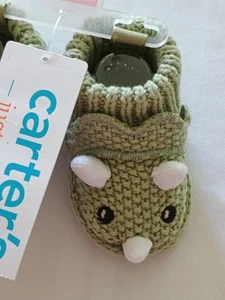 Newborn Boy's Dinosaur Booties Shoes by Carter's NWT Adorable! - Picture 1 of 6