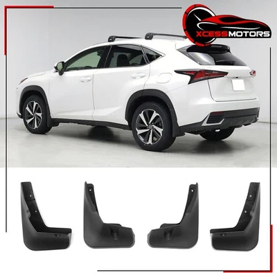 Fits 18-21 Lexus NX300h Hybrid Front & Rear Mud Flaps Splash Guards MudGuards PP - Imagem 1 de 4
