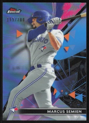 2021 Topps Finest Sky Blue Refractor #84 Marcus Semien /300 Toronto Blue Jays - Image 1 of 2