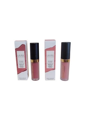 LAURA GELLER Modern Classic Matte Lip Gloss  x 2 Bare Beige Rose Nude Pink  - Image 1 of 4