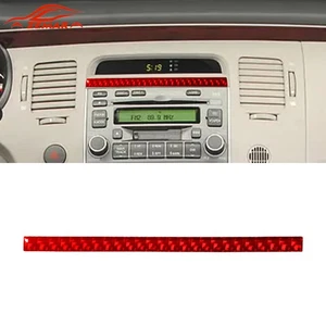 Red Carbon Fiber Radio Control Panel Upper Cover Trim For Hyundai Azera 2006-11 - Imagen 1 de 13
