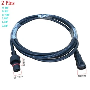 2 Pin Extension Cables for LED Decking Garden Lights Waterproof 0.3/0.5/1~2.5㎡ - Picture 1 of 8