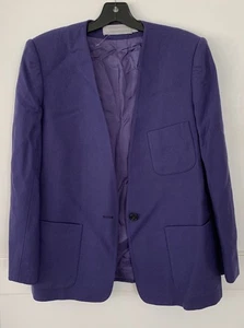 Evan Picone Size 6 Wool Collarless Blazer Purple  - Picture 1 of 8