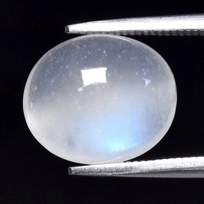 💎 3.13ct Oval Cabochon Natural Rainbow White With Luster Moonstone - Gemstone - Image 1 of 4