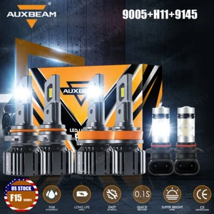 For Subaru Forester 2009-2013 AUXBEAM Canbus LED Headlights Hi/Lo+Fog Light Bulb - Picture 1 of 12