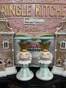 TkMaxx RARE Xmas Pair Of Pastel Blue Nutcracker Candle Holders Ornament 21cm - Picture 1 of 6