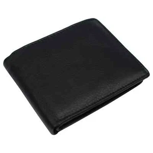 Mens Leather Multi Card Bifold with Double Flip-up 3 Id Windows RFID Blocking - Picture 1 of 24