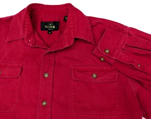 Vintage RedHead Shirt Adult Medium Red Chamois Flannel Outdoor Button Up Mens - Picture 1 of 8