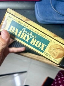 1950's Vintage Old Rowntree's Dairy Box Print Empty Tin Box Collectible Pristine - Picture 1 of 4