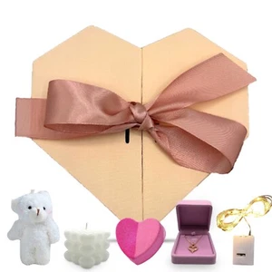 7 Stück Geschenkbox für Sie - Herzförmige Box mit echt vergoldeter Halskette - Bild 1 von 5