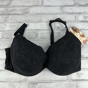 Cacique Sinnlicher BH Plunge Spitze Schwarz Bügel Lane Bryant 40D Neu Mit Etikett - Bild 1 von 3