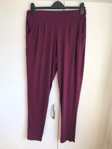 Dreams ladies burgundy harem viscose blend stretchy trousers size S/M - Picture 1 of 7