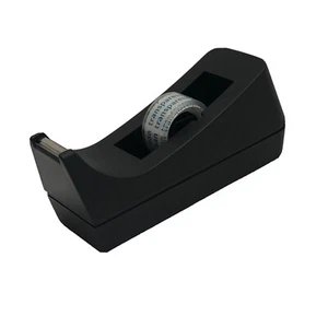 Dispensador de cinta de escritorio 1 pulgada núcleo ponderado base antideslizante negro con cinta - Imagen 1 de 9