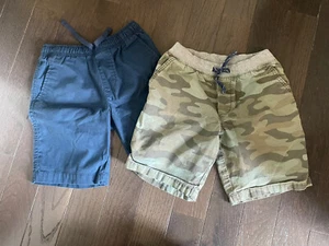 Elastic Drawstring Waist Shorts Bundle Of 2. Camo & Blue. Sizes 6/7 Small. - Picture 1 of 7