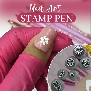Juego de 6 piezas de bolígrafos para estampillas de arte en uñas bolígrafo de precisión hágalo usted mismo arte en uñas para niñas y mujeres - Imagen 1 de 11