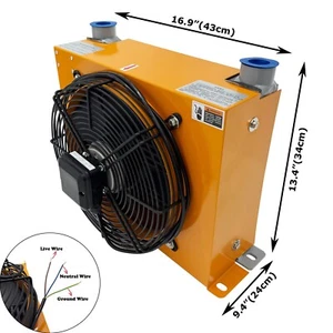 110V 100L/min Hydraulic Oil Cooler Hydraulic Radiator Oil Cooling Fan Cooler - Picture 1 of 24