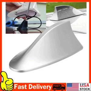 For 2015-2019 Hyundai Sonata-Elantra Ebony Shark Fin Roof Antenna Cover Silver - Picture 1 of 12