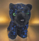 Wild Republic Plush Foilkin Black Panther Blue Foil Spots Stuffed Animal Toy 10"