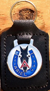 Ariel Keyring Key Ring - badge mounted on a leather fob - Picture 1 of 1