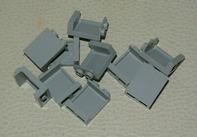 LEGO: lot 10x panel 1 x 2 x 2 - ref 87552 light bluish gray - set 71016 76042