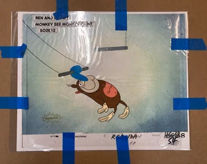 Ren and Stimpy Animation Art Sericel Cel With Original Underlay 2nd Season - Picture 1 of 3