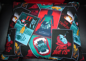 Handmade Horror Poster Throw Pillow 14 x 12in