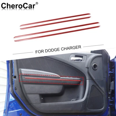 Car Door Trim Strip Door Armrest Decor Cover Stickers for Dodge Charger 2015+ Foto 1 de 4