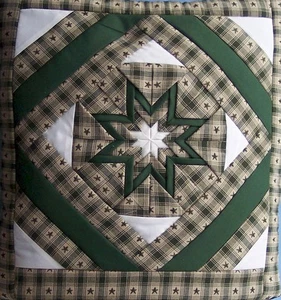 Quillow (Combo Pillow/Quilt) Folded Star Green (No.8) Amish Made in USA - Picture 1 of 2