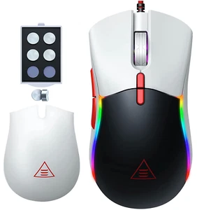 EKSA Gaming Mouse, Customizable Black & White Computer Mouse, Ergonomic Mouse - Picture 1 of 12