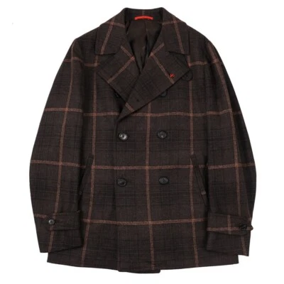 NWT $3895 ISAIA 'Cortina' Slim-Fit Wool and Cashmere Peacoat 40 R (Eu 50) - Image 1 of 4