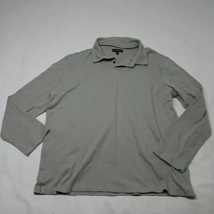 Banana Republic Men’s Size XXL Grey Long Sleeve Luxe Touch Polo Shirt - Imagen 1 de 8
