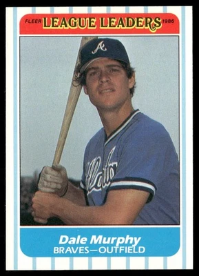 1986 Fleer League Leaders #27 Dale Murphy - Image 1 of 2