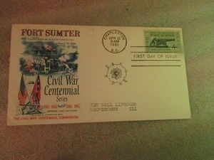 FORT SUMTER FIRST DAY COVER ENVELOPE 1961 - Picture 1 of 2