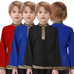 Unisex Niños Disfraz Rendimiento Camisa Vestir Túnica Fiesta Mascarada Niña Niño - Imagen 1 de 24