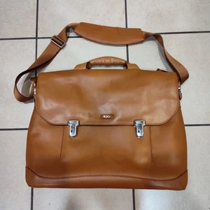 Tumi 2952T Formula T Turbo Compartment Briefcase Bag Full Grain/Embossed Leather - Picture 1 of 8