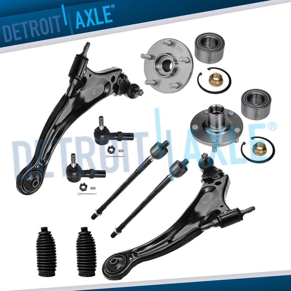 Brazo de control inferior delantero de 10 piezas + buje de rueda para Toyota Avalon Sienna 1998-2003 3,0 L Foto 1 de 4