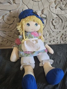 Vintage Commonwealth Friends 1990er blonde lockige Haare Zöpfe weiche Puppe groß - Bild 1 von 13