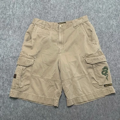 Pantalones Cortos de Carga holgados caqui tostados de colección JNCO Logo Bordado - Talla 34 Foto 1 de 4