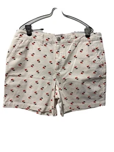 Y2K Gloria Vanderbilt Shorts Größe 14 weiß Kirschmuster Obst Sommer Retro I61 - Bild 1 von 5